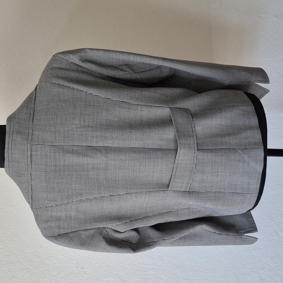 Jones New York Blazer  Black & White Hounds-tooth Long Sleeve Suit Jacket Sz 12P - Picture 8 of 14